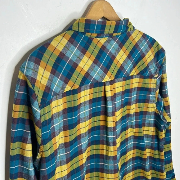 L.L Bean Scotch Plaid Button Up Collard Long Sleeve Flannel Granola Girl Shirt - Picture 6 of 12
